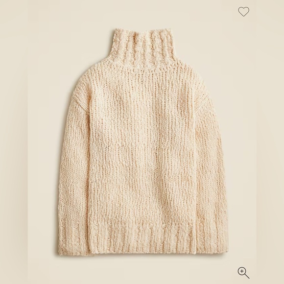 NWOT Jcrew Oversized turtleneck sweater in textured yarn - Picture 1 of 2
